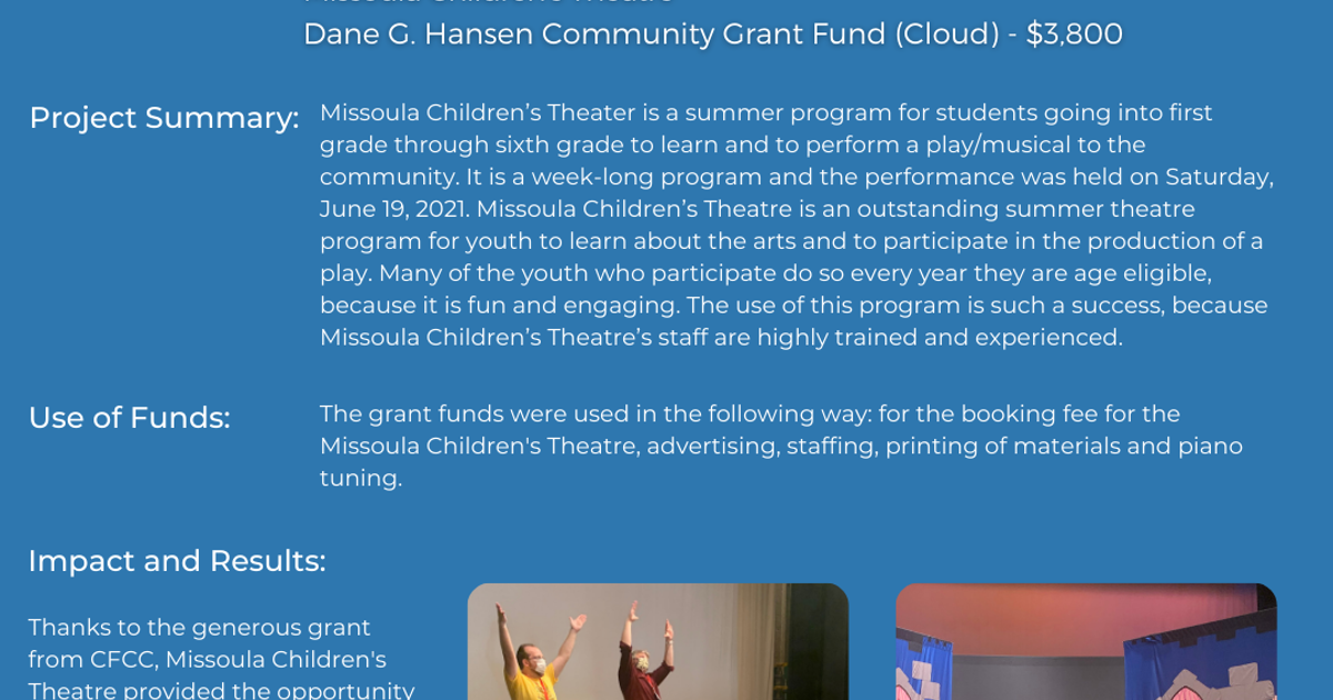 Brown Grand Opera House Inc. GOOD STORY